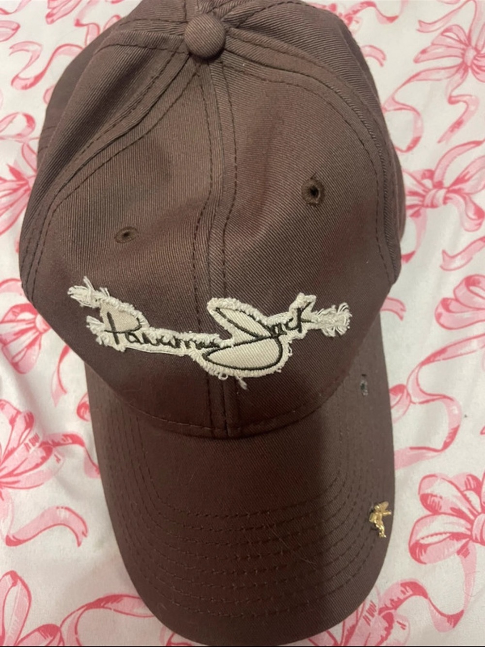 Panama Jack Brown Distressed Logo Baseball Cap